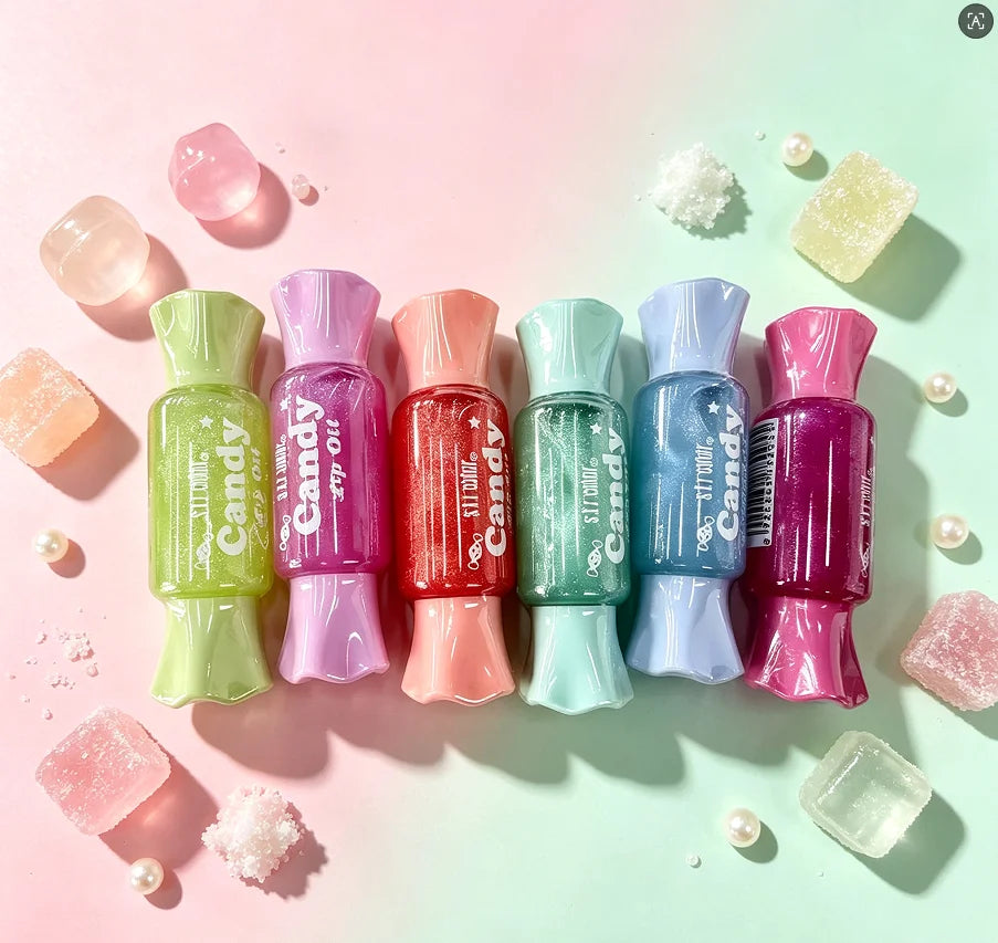 6PC Fruity Flavored Candy Lip Gloss Set for Girls - Makeup Gift Pack with Precision Applicators Safe & Non-Toxic