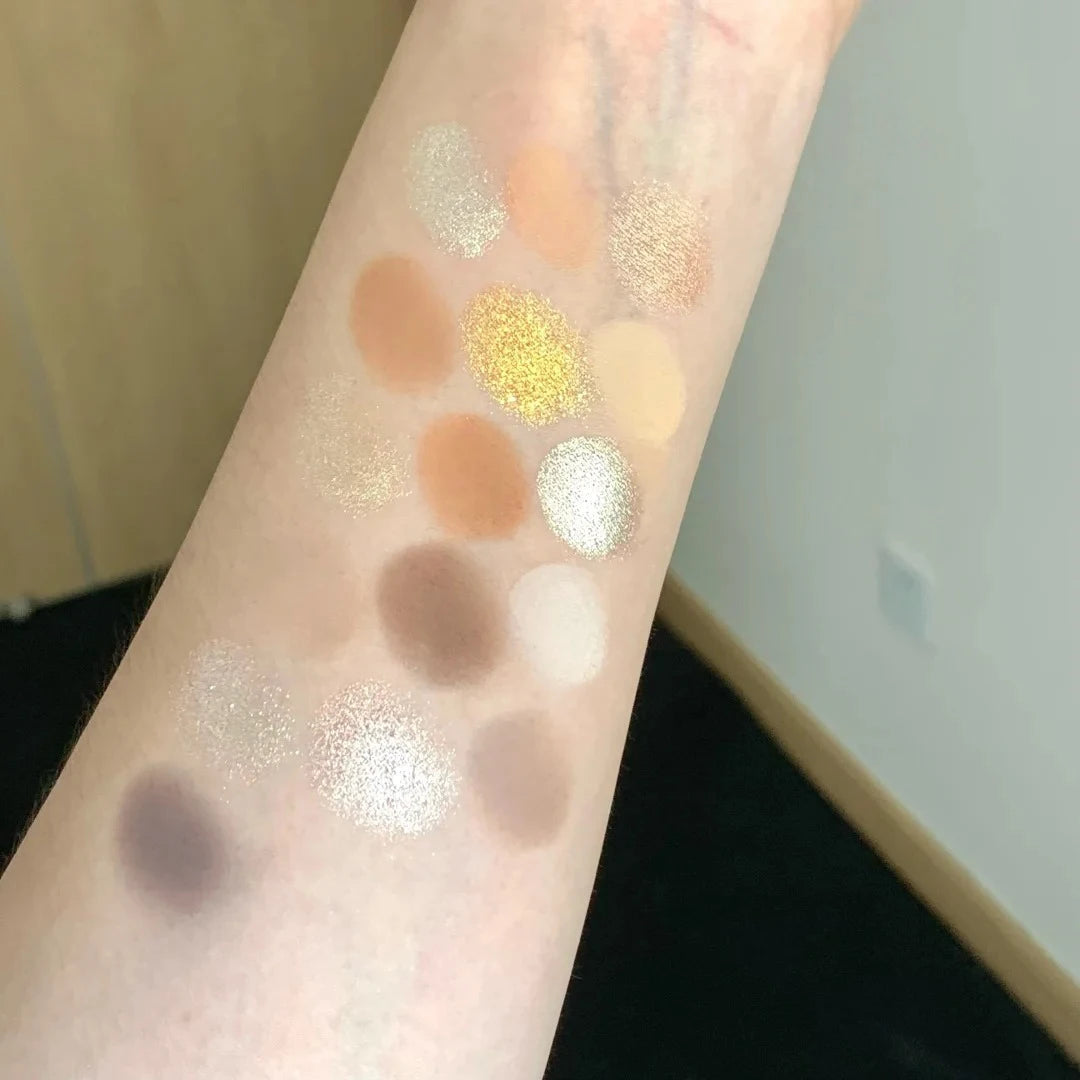 Cheeryep 16 Color Eyeshadow Palette Shimmer Matte Waterproof Long Lasting Vegan Cruelty Free Y2K Festival Travel Makeup