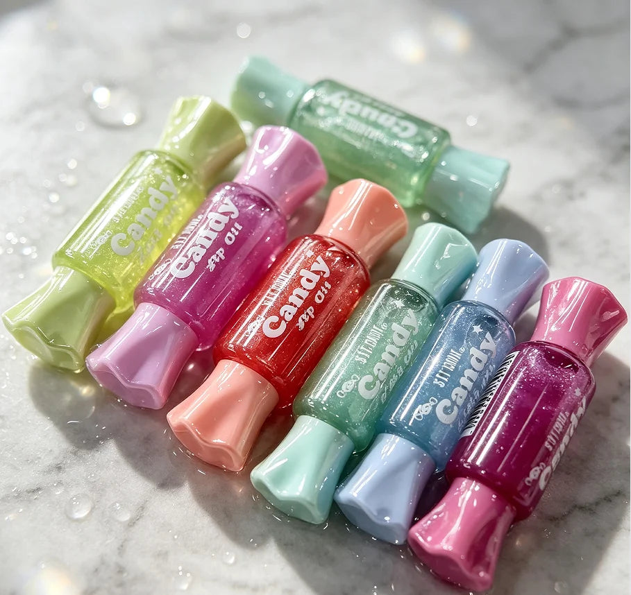 6PC Fruity Flavored Candy Lip Gloss Set for Girls - Makeup Gift Pack with Precision Applicators Safe & Non-Toxic