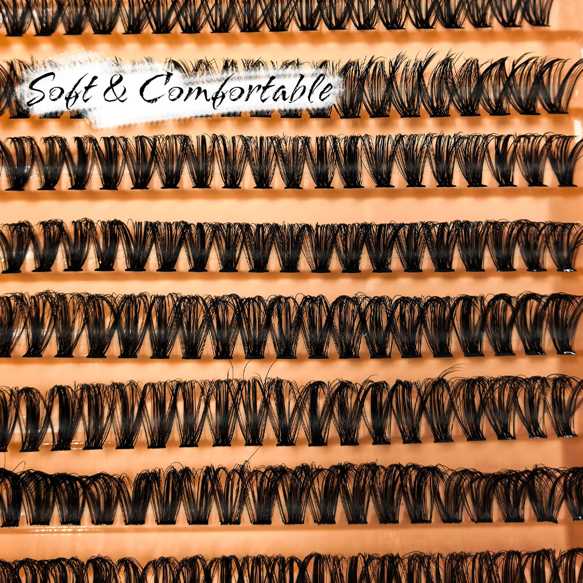 200 clusters of 40D single false eyelashes set - includes glue, tweezers, and brush, for natural and fluffy results.