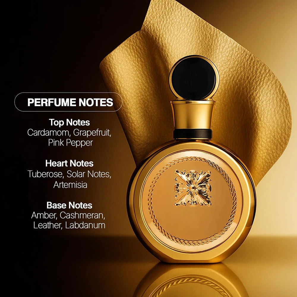 Pride Collection Gold + White 100ML EDP Arabian Long‑Lasting Unisex Perfume Spray Amber Oud Vanilla Musk Scent
