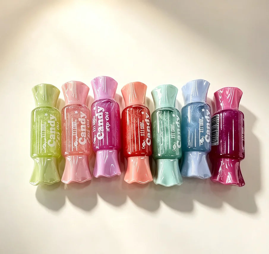 6PC Fruity Flavored Candy Lip Gloss Set for Girls - Makeup Gift Pack with Precision Applicators Safe & Non-Toxic