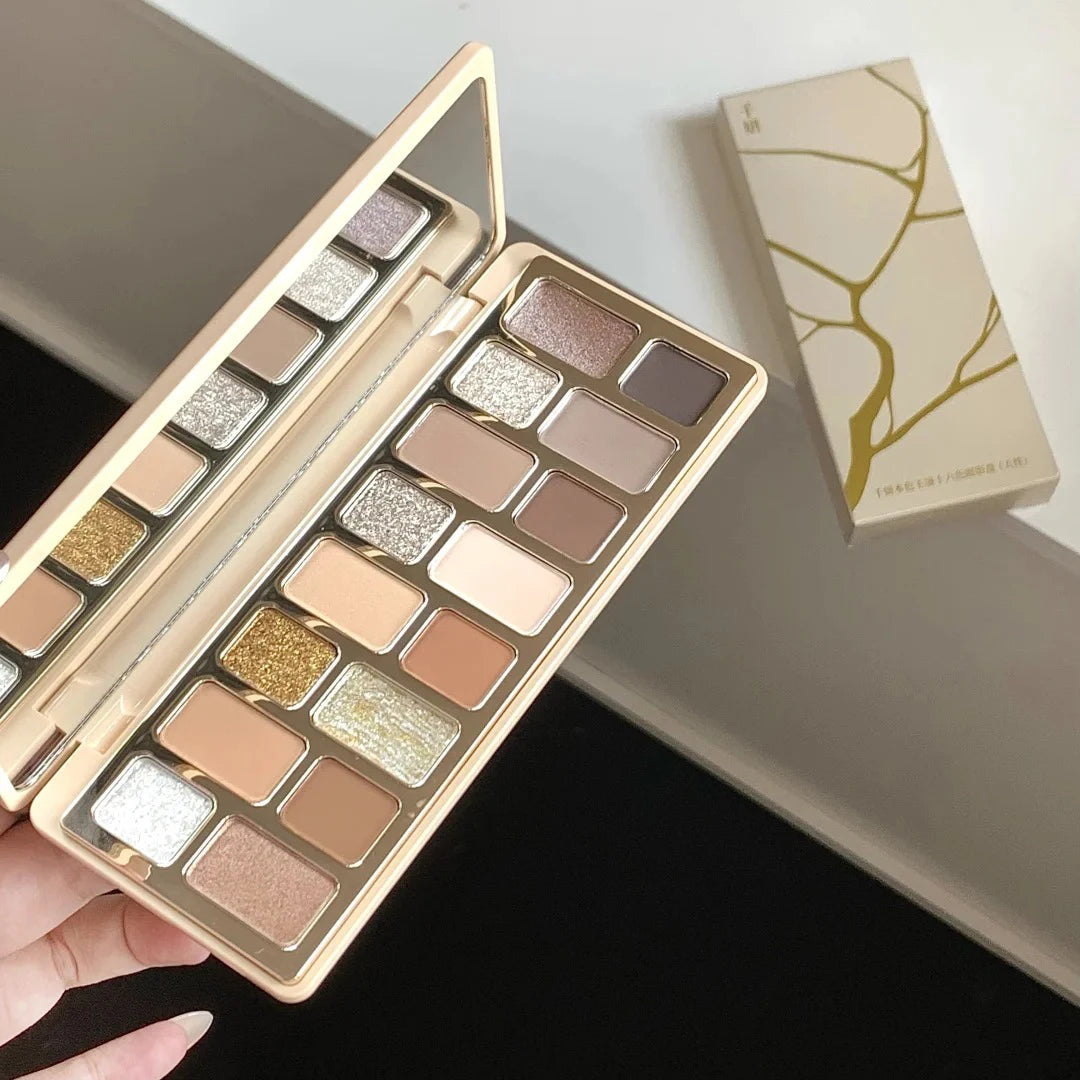 Cheeryep 16 Color Eyeshadow Palette Shimmer Matte Waterproof Long Lasting Vegan Cruelty Free Y2K Festival Travel Makeup