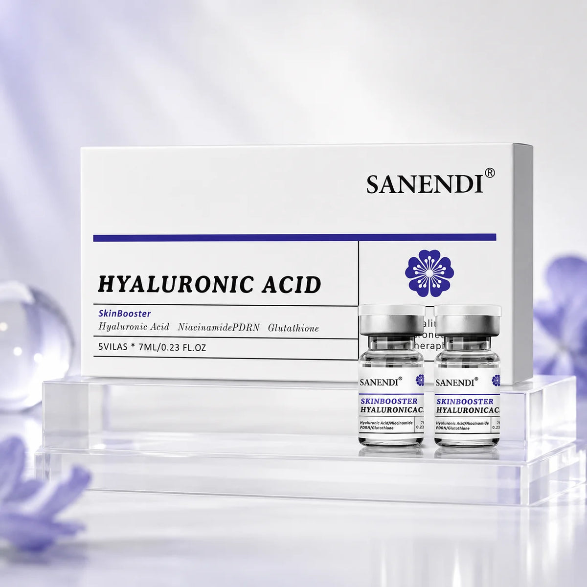 Sanendi NAD+ PDRN Salmon DNA Hyaluronic Acid Facial Serum Vitamin C For Der.pen Skin Glow Collagen Face Essence Korean Salon
