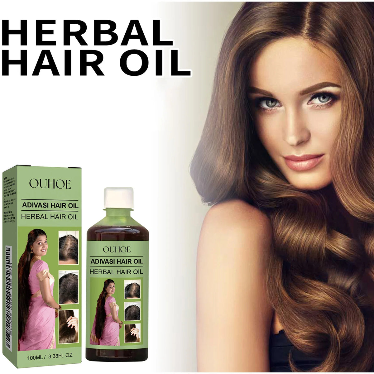 Ouhoe Herbal Hair Care Oil Temperature And Nourishing Scalp Strengthening Hair Cleaning Scalp Care Nourishment Softening Hair