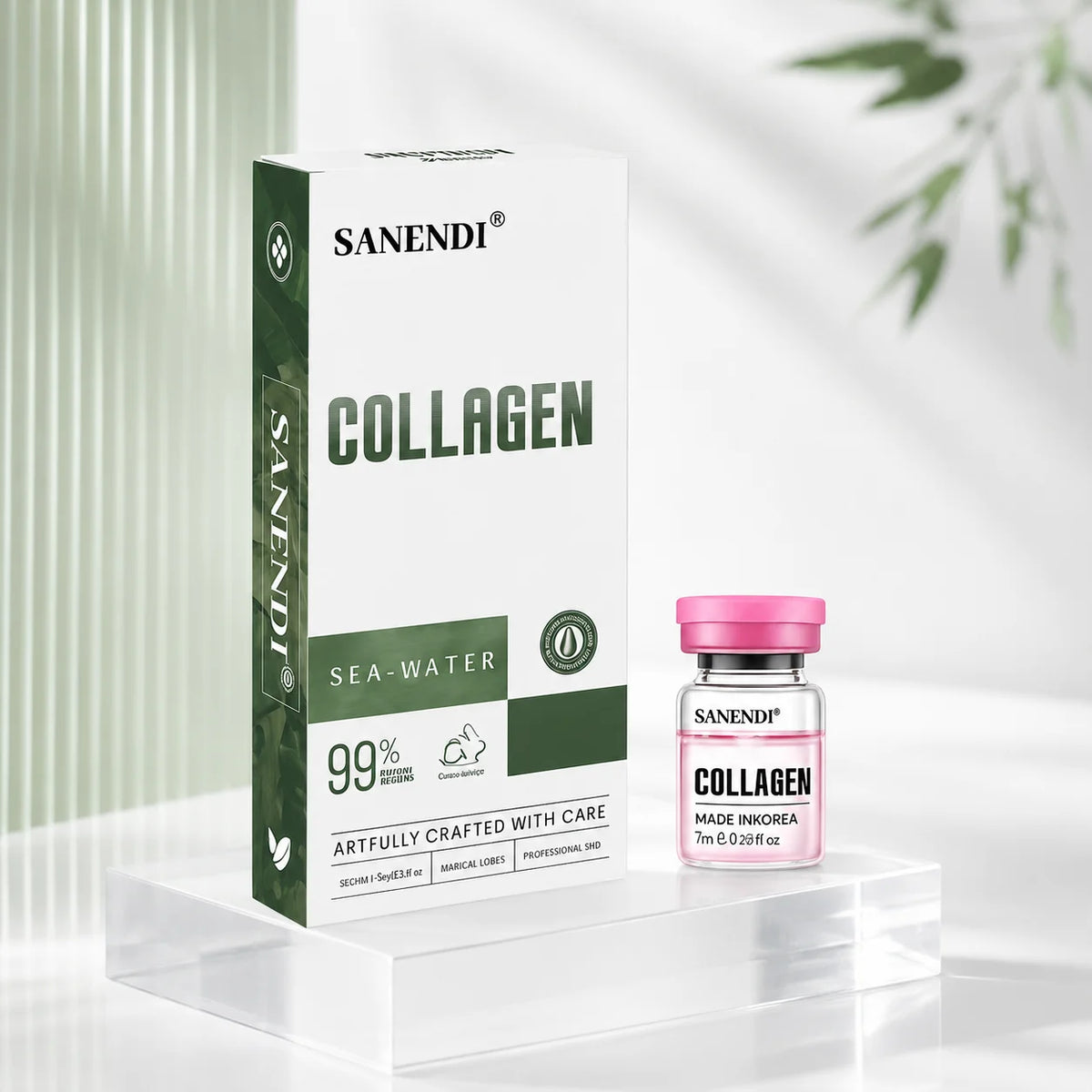 Sanendi NAD+ PDRN Salmon DNA Hyaluronic Acid Facial Serum Vitamin C For Der.pen Skin Glow Collagen Face Essence Korean Salon