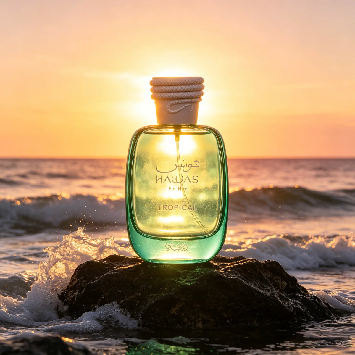 Rasasi Hawas Tropical Eau de Parfum Spray for Men – Exotic Tropical Fruity, Fresh Aquatic & Woody Scent, Long-Lasting Masculine Fragrance, Perfect Gift, 3.4 fl oz / 100 ml