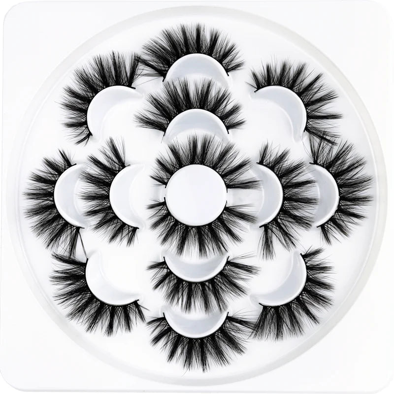 7/10 pairs 3D false eyelashes naturally long thick eyelashes 20mm dramatic eyelash extension sexy eye makeup eyelash cosmetics