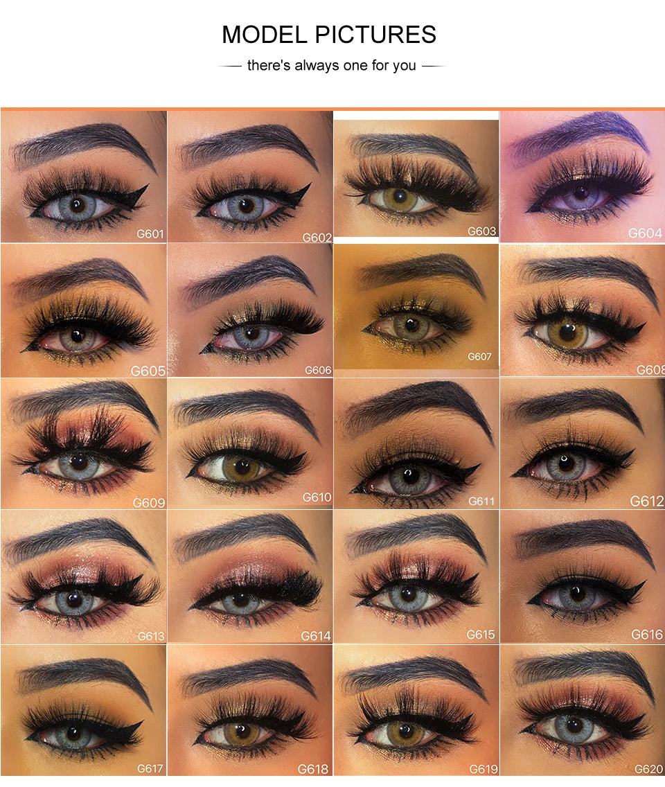 RED SIREN Mink Eyelashes Handmade Natural Lashes 100% Cruelty Free Full Strip Lashes Makeup 3D Mink Lashes