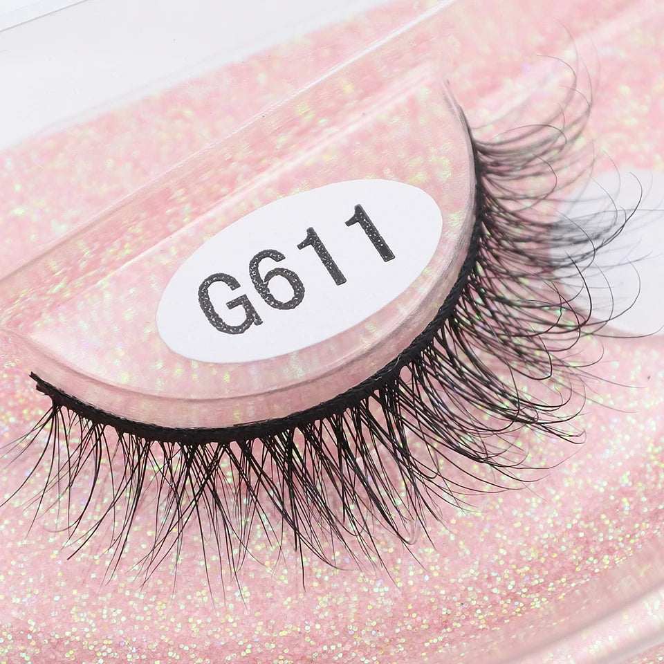 RED SIREN Mink Eyelashes Handmade Natural Lashes 100% Cruelty Free Full Strip Lashes Makeup 3D Mink Lashes
