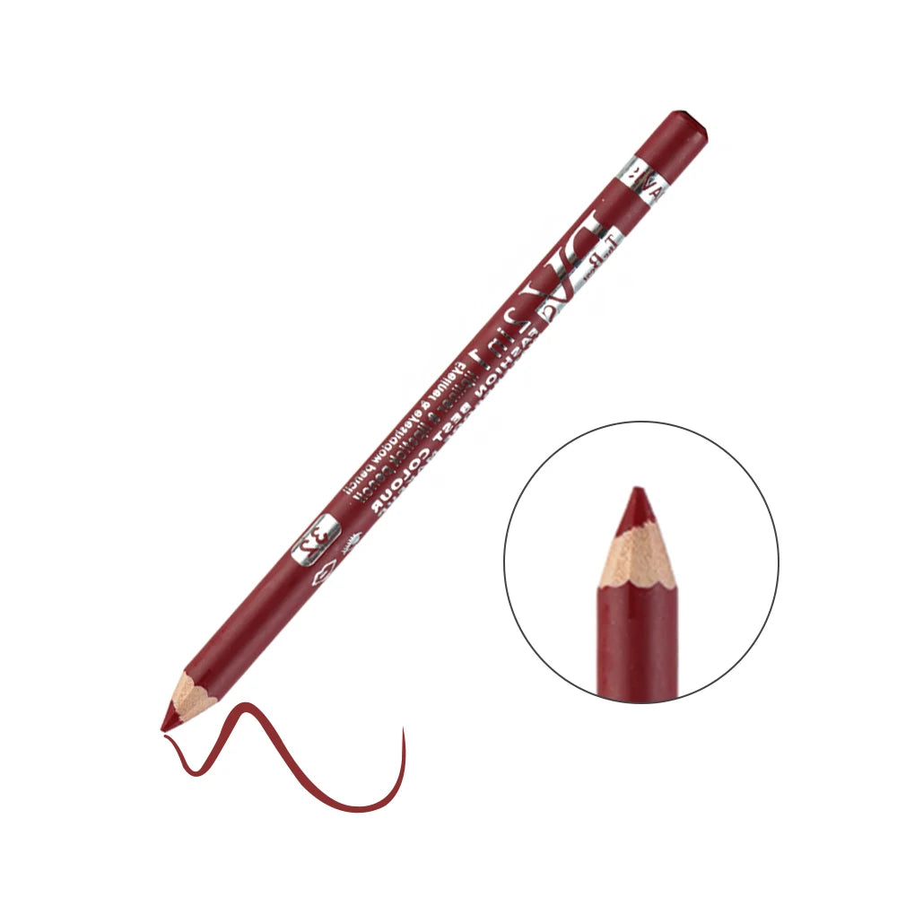 1PC Colorful Eyeliner Pencil Lip liner Pen Wood Professional Lady Charming Long Lasting Waterproof Makeup Cosmetic Tool