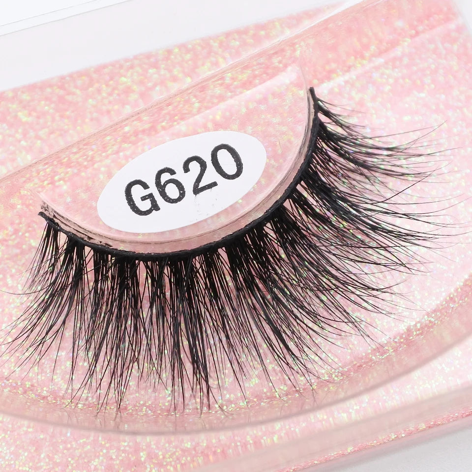 RED SIREN Mink Eyelashes Handmade Natural Lashes 100% Cruelty Free Full Strip Lashes Makeup 3D Mink Lashes