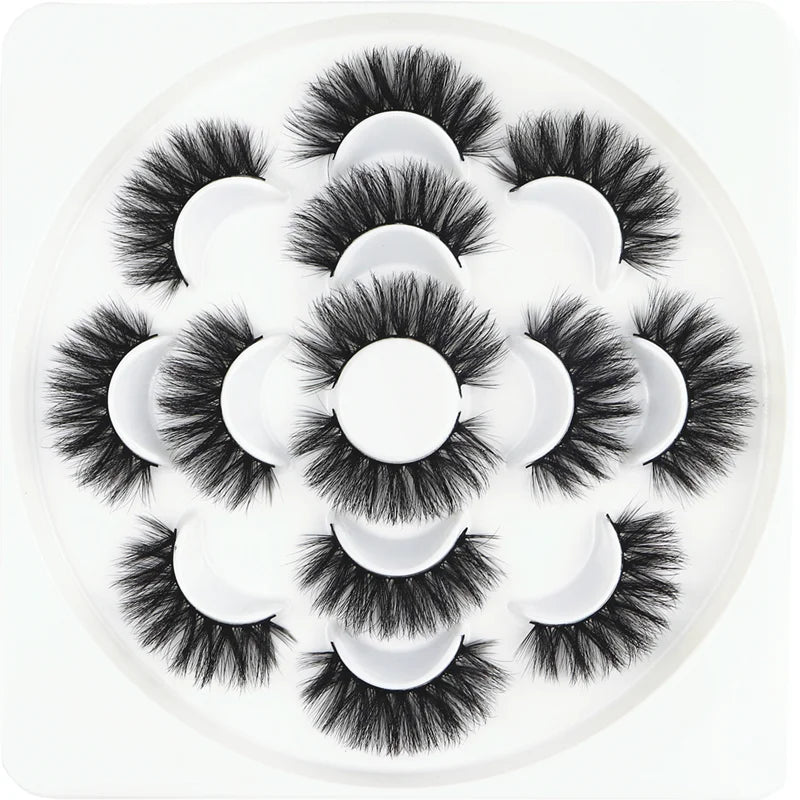 7/10 pairs 3D false eyelashes naturally long thick eyelashes 20mm dramatic eyelash extension sexy eye makeup eyelash cosmetics