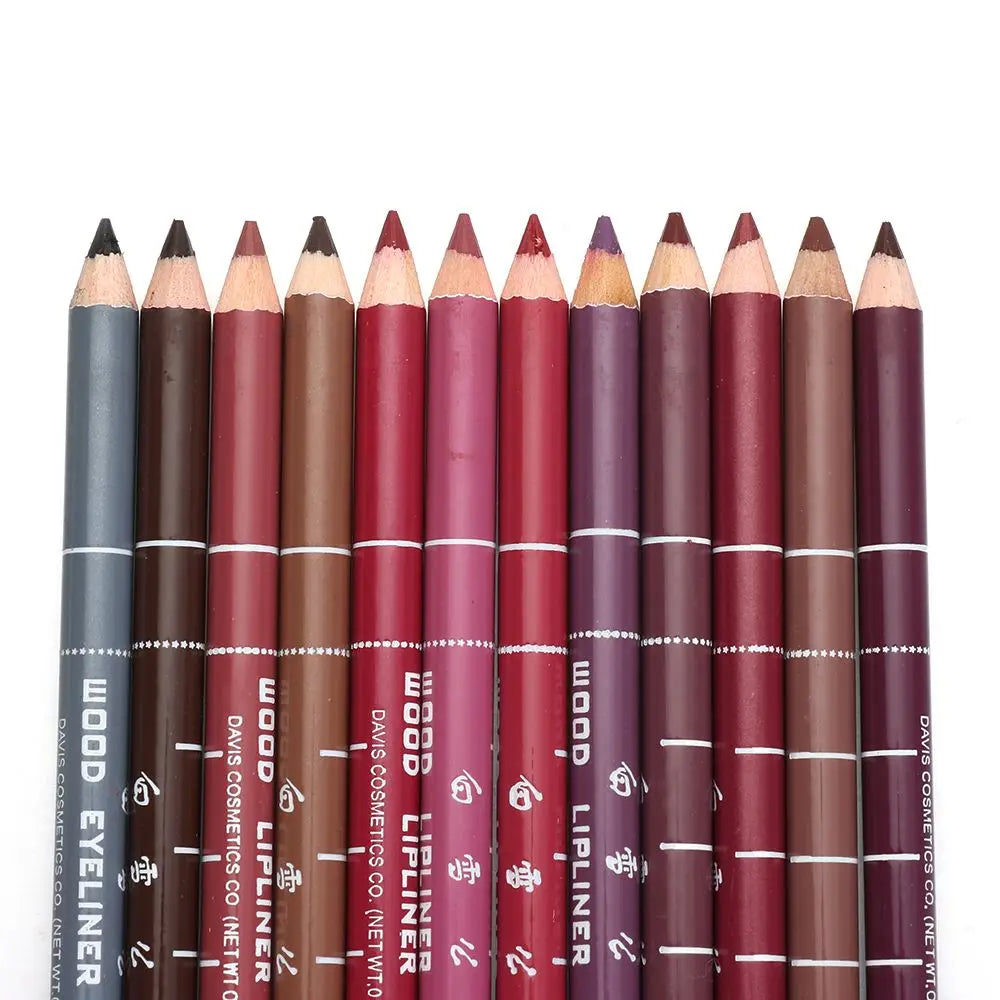 1PC Colorful Eyeliner Pencil Lip liner Pen Wood Professional Lady Charming Long Lasting Waterproof Makeup Cosmetic Tool