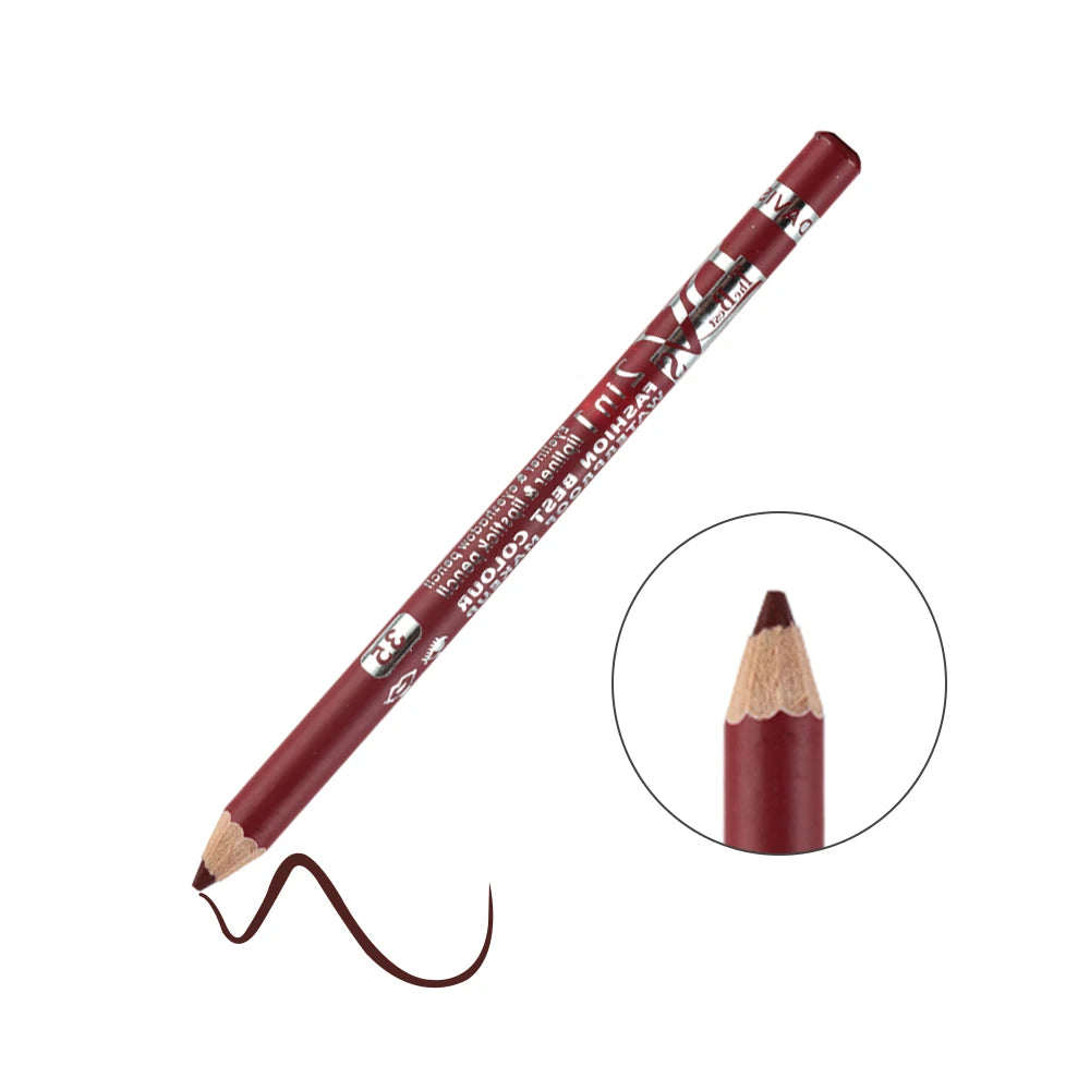 1PC Colorful Eyeliner Pencil Lip liner Pen Wood Professional Lady Charming Long Lasting Waterproof Makeup Cosmetic Tool