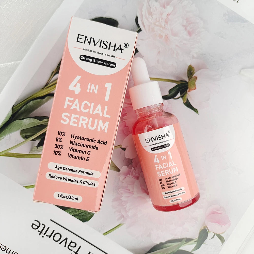 ENVISHA Face Serum Skin Care Anti-Aging Wrinkle Whitening Moisturizing Exfoliating Shrink Pores Fade Hyaluronic Acid Niacinamide