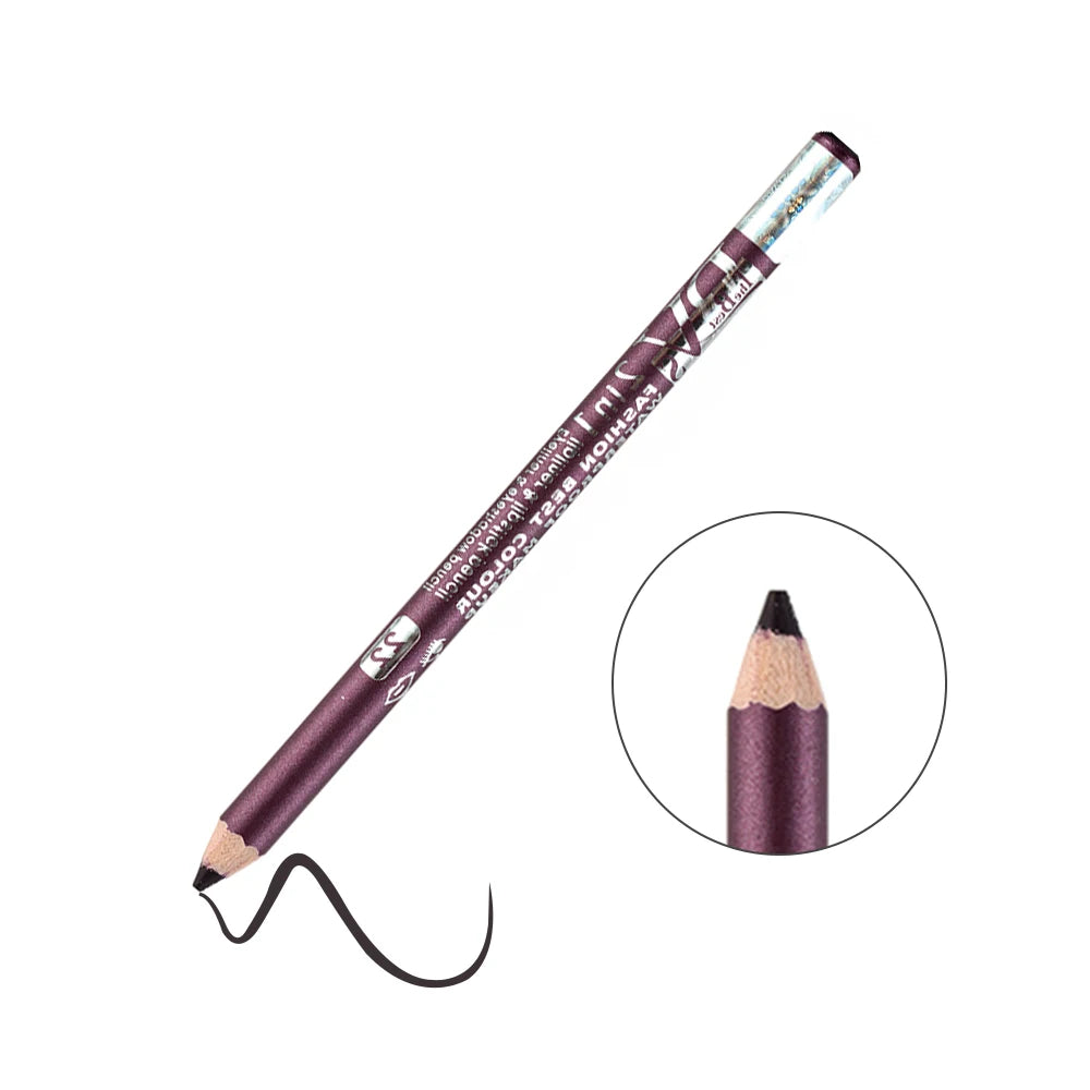 1PC Colorful Eyeliner Pencil Lip liner Pen Wood Professional Lady Charming Long Lasting Waterproof Makeup Cosmetic Tool
