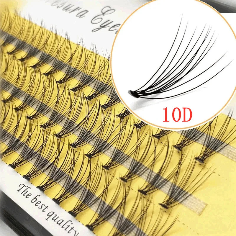 10D Cluster Eyelashes Natural Eyelash Extension individual Eyelash bunches 1 box/60 bundle Makeup Tools Lashes Wholesale