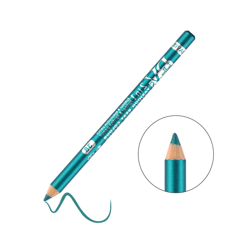 1PC Colorful Eyeliner Pencil Lip liner Pen Wood Professional Lady Charming Long Lasting Waterproof Makeup Cosmetic Tool