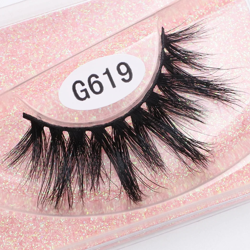 RED SIREN Mink Eyelashes Handmade Natural Lashes 100% Cruelty Free Full Strip Lashes Makeup 3D Mink Lashes