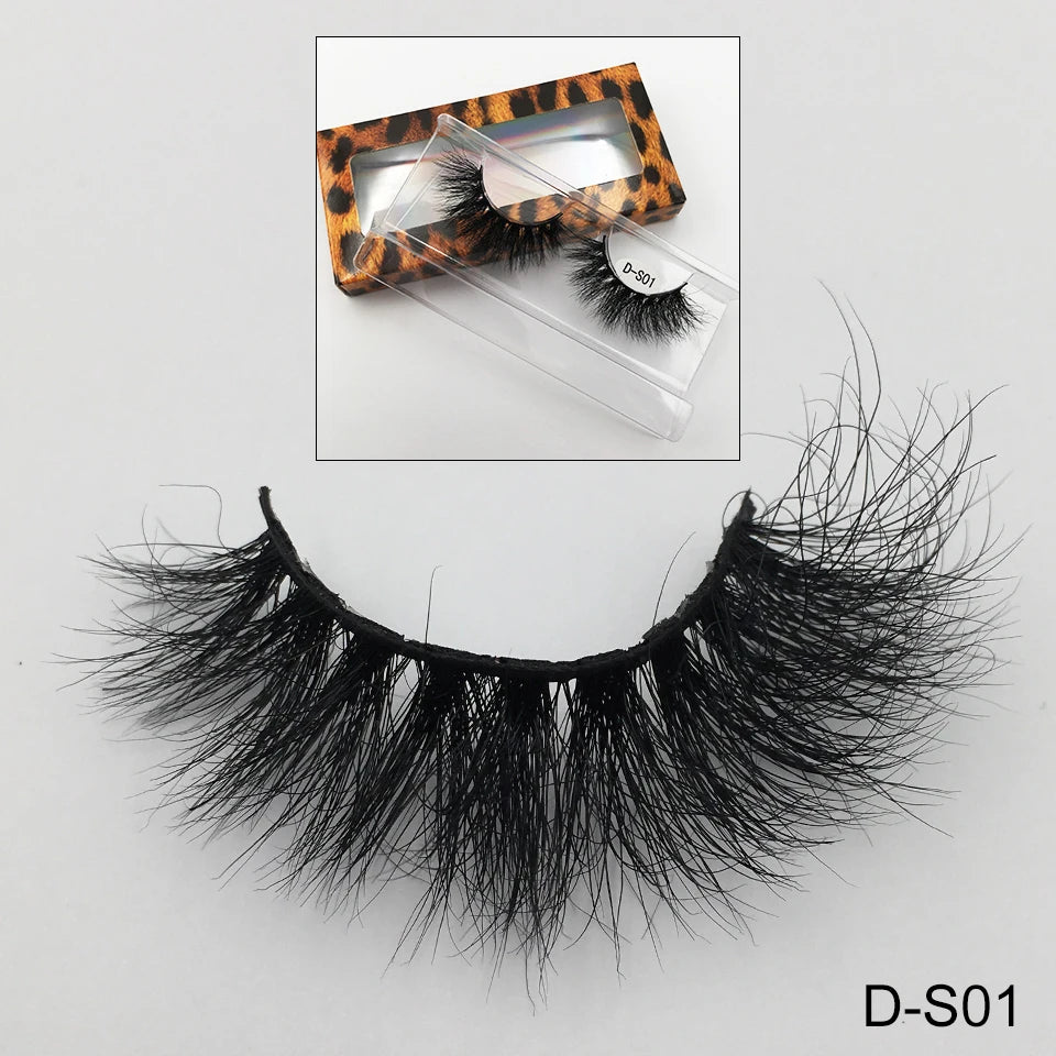 Cruelty Free Fluffy Mink Eyelashes High Quality C/D Curl Soft Wispy Volume Strip Lashes Natural Mink Lashes