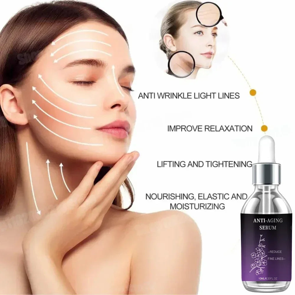 Premium Anti-Wrinkle Hyaluronic Acid Serum - Reduces Fine Lines Deep Hydration Firms Skin Fast Absorption Non-Greasy