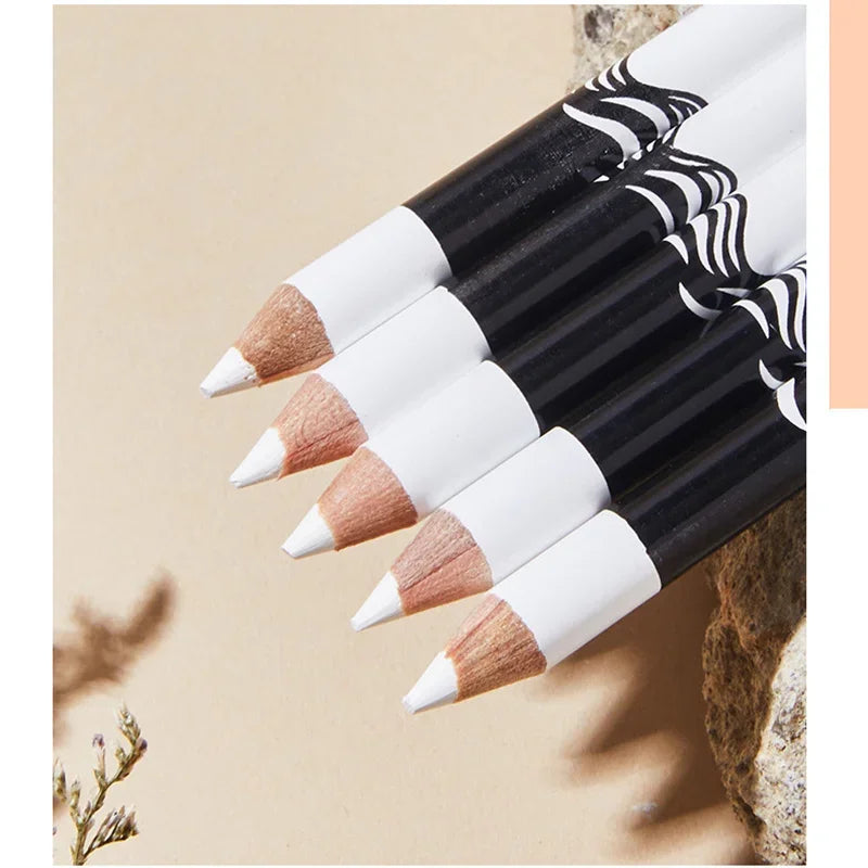 3pcs Fast Drying Matte White Eyeliner Pencil Smooth Waterproof Eyeliner Pen Long Lasting Eyelid Cosmetic Eyes Makeup Tools