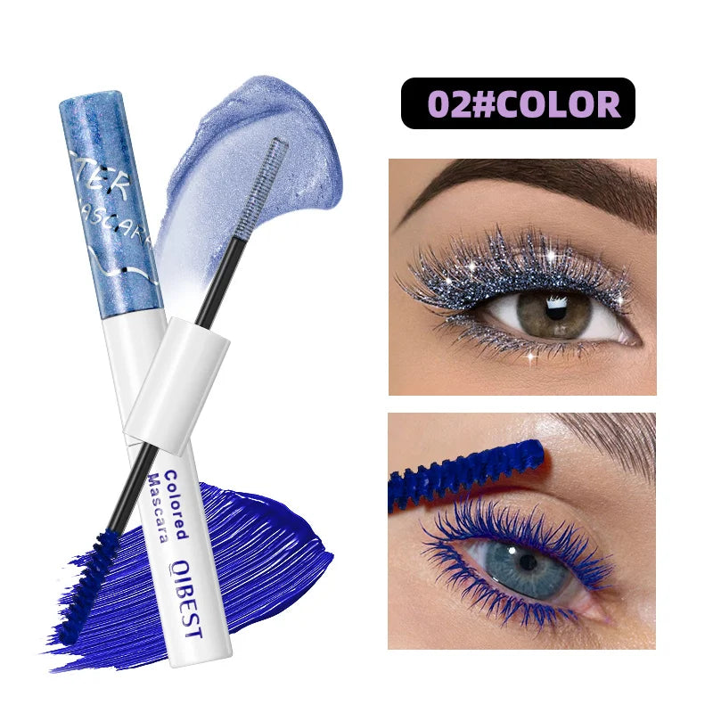 Sparkling Shattered Diamonds Color Pearlescent Matte Waterproof Dense Curled Mascara