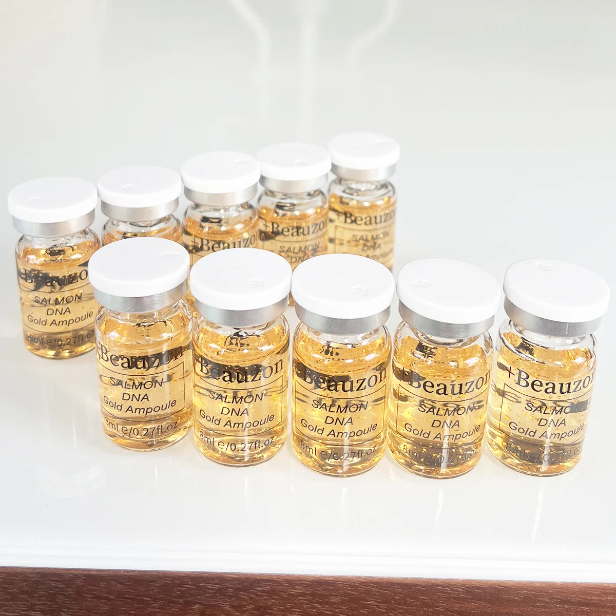 8ml Original Beauzon Salmon DNA Gold Ampoule Niacinamide Serum Kit Booster Skin Face Care Moisturizing Essence