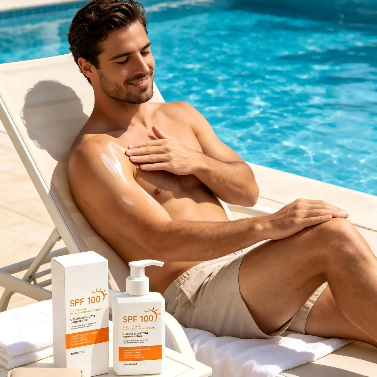 Spf 100 Sunscreen Anti UV Protection Dewy Finish Deep Hydration Water Resistant Non-greasy Sunblock for Body & Face Care 150g