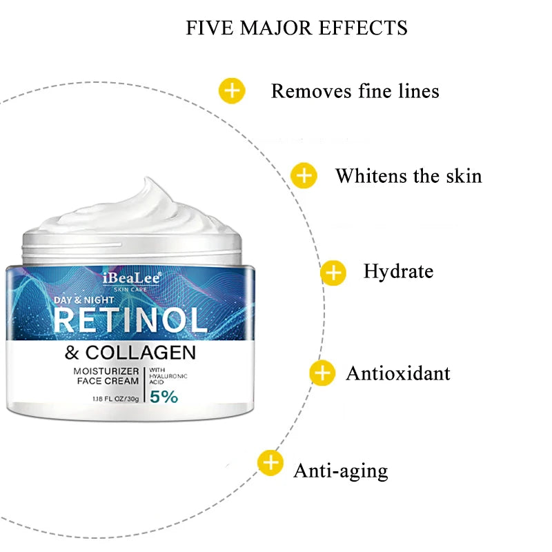 Retinol Collagen Face Cream For Men Anti Wrinkle Remove Whitenting Moisturizing Hydrating Facial Cream Skin Care