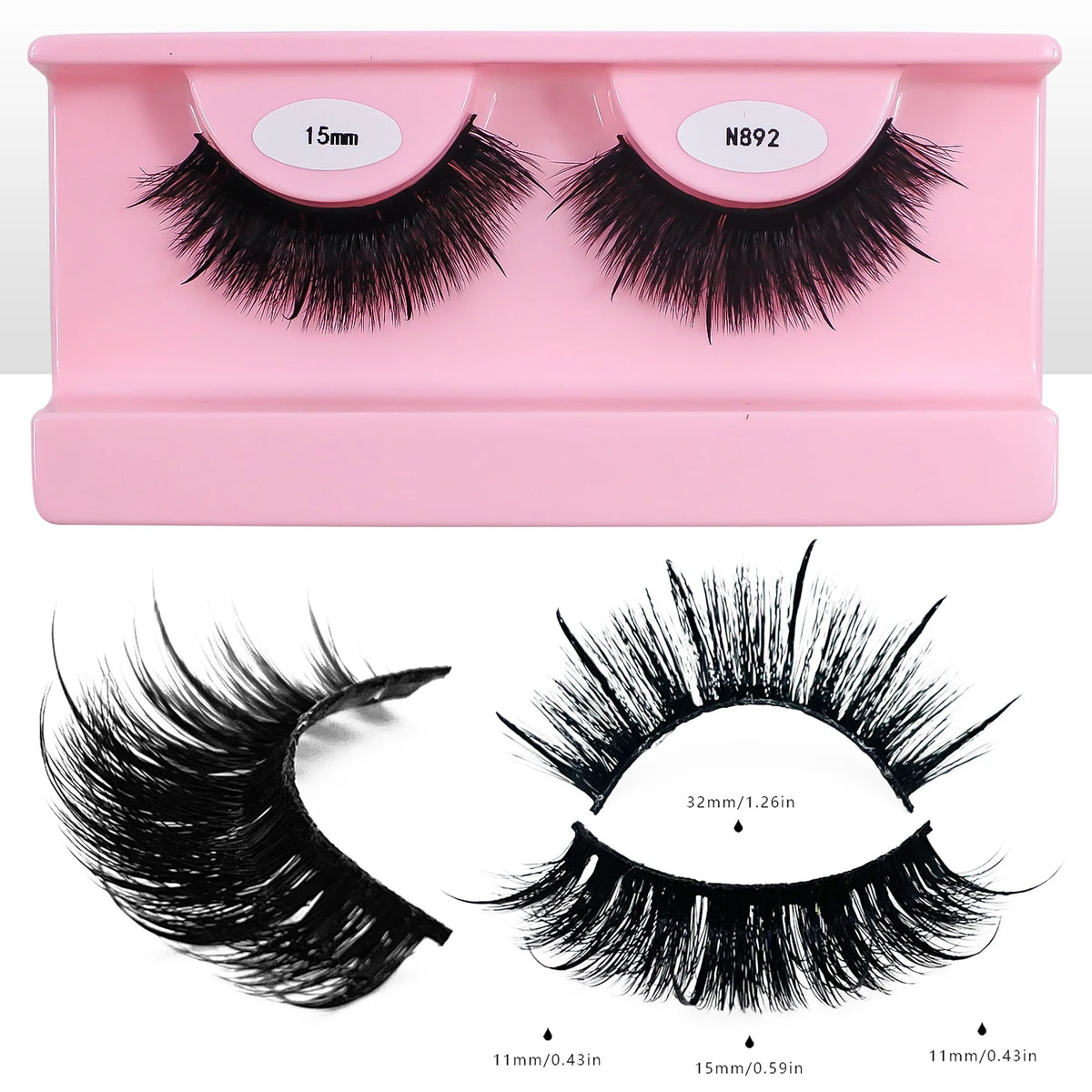 Wet Spike Lashes That Look Like Eyelash Extensions Dramatic Faux Mink Strip Lashes Makeup False Eyelashes Supplies