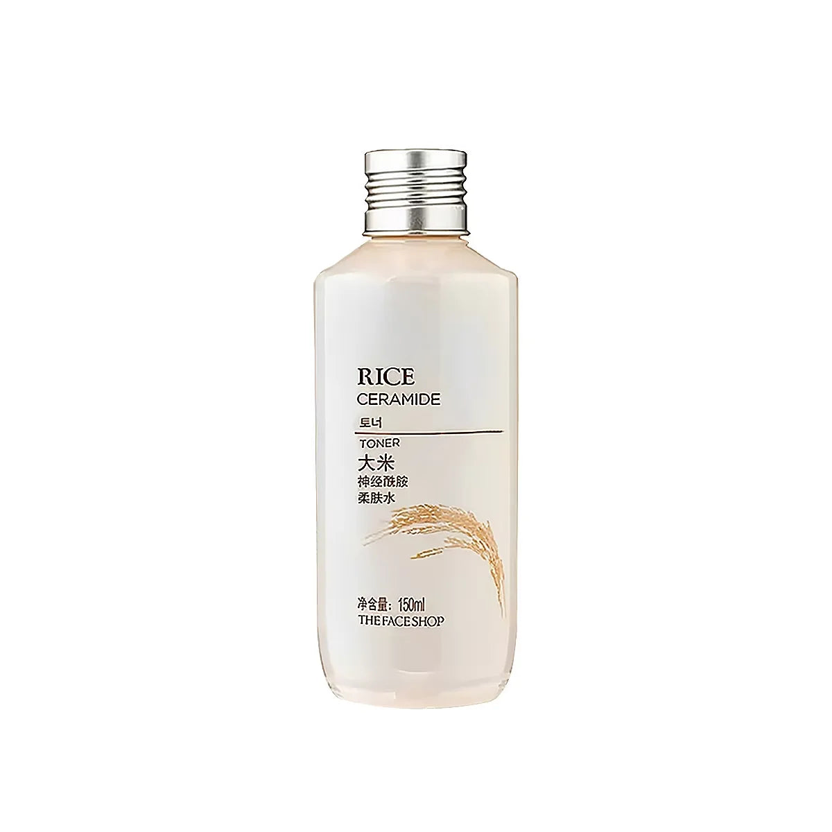 THE FACE SHOP Rice Ceramide Moisturizing Toner 150ml,High-Fluidity Toner,Liquid Formula,Non-Greasy,Korean Skincare,Korean Makeup