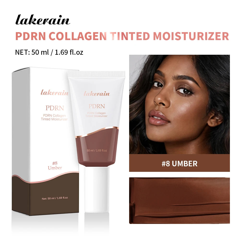 PDRN Collagen Tinted Moisturizer Long-lasting Blemish Coverage Deep Nourishes Even Complexion Silky Smooth Texture Moisturizer