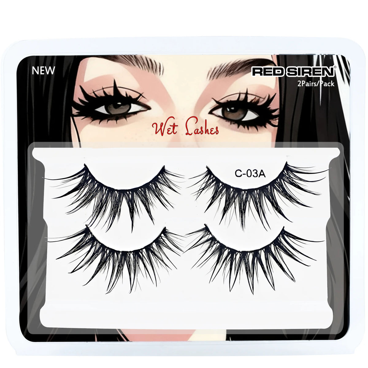 Cosplay False Eyelashes 2Pairs/Pack Wet Strip Lashes With Spikes New Woman Makeup Manga Lashes
