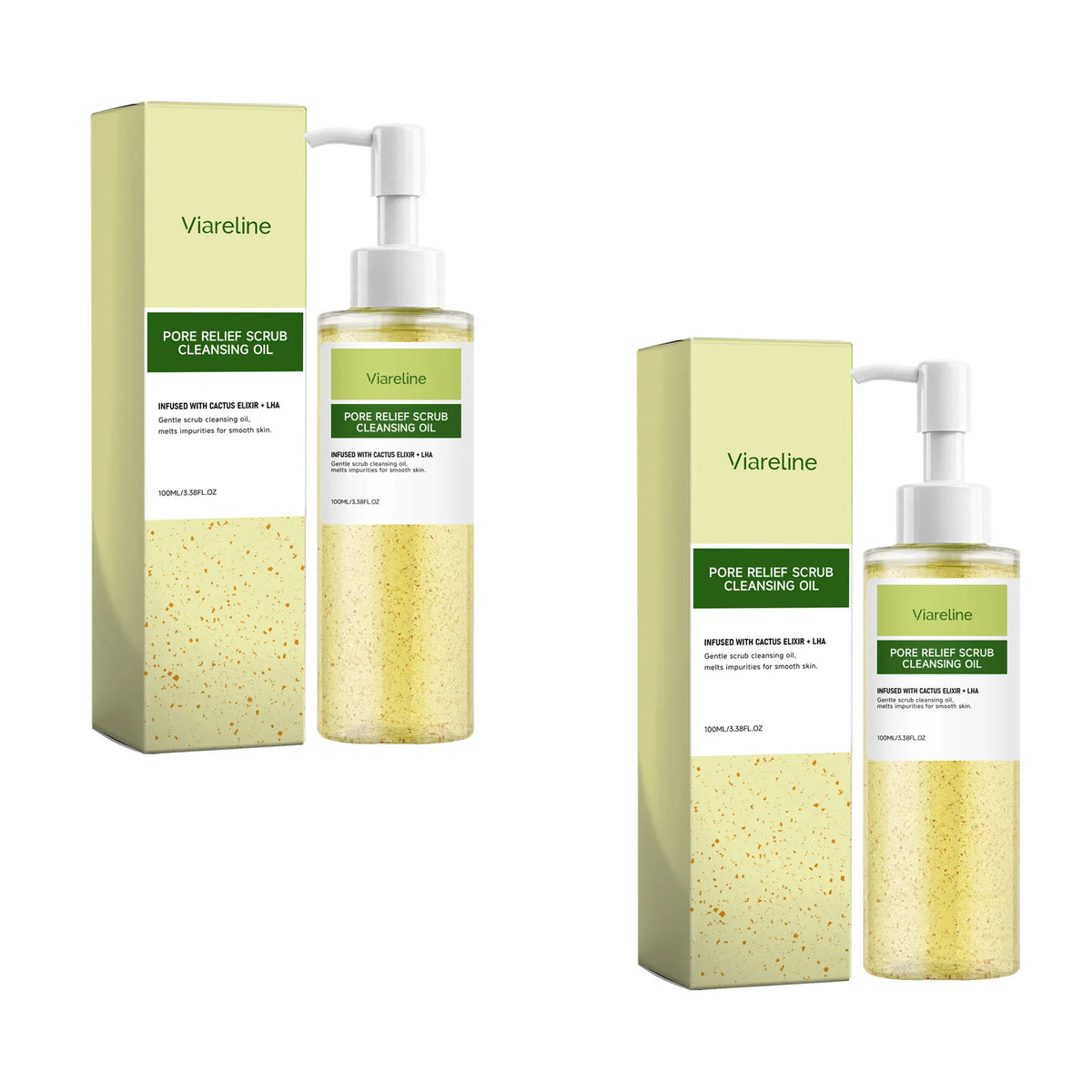 Viareline Makeup Remover Oil Non Irritating Dissolves Impurities Refreshing Skin Deep Cleansing Pore Relief Scrub Cleansing Oil