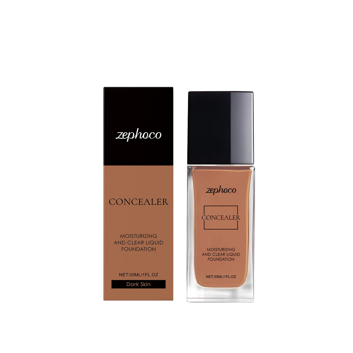 Moisturizing Concealer Foundation Liquid Lightweight Matte Clear Suitable for Oily Dry Skin Long Lasting Brighten Oil-Control