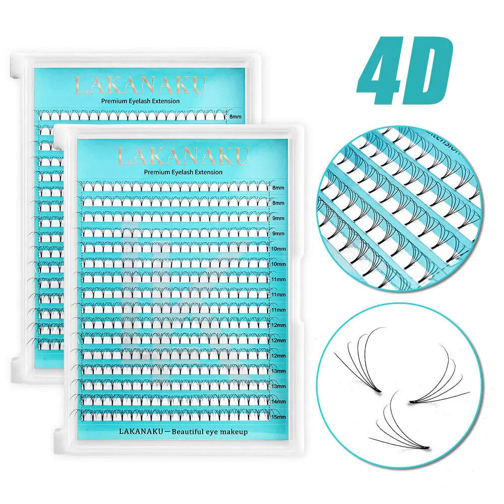 Lakanaku 320 Fans Premade Volume Fans 3D 4D 5D 6D Soft Cashmere Matte Eyelashes Large Capacity Cilios Individual Lash Extension