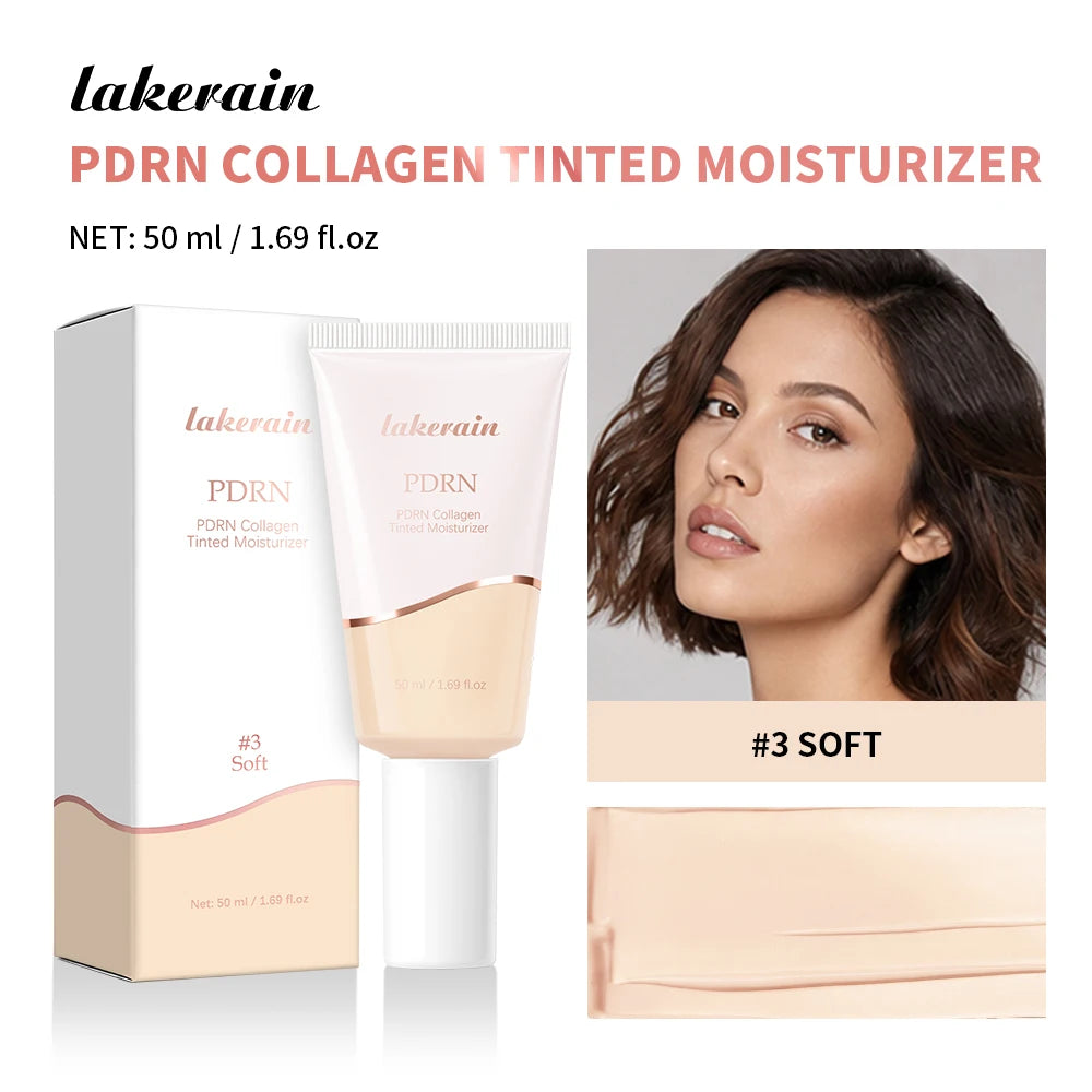 PDRN Collagen Tinted Moisturizer Long-lasting Blemish Coverage Deep Nourishes Even Complexion Silky Smooth Texture Moisturizer