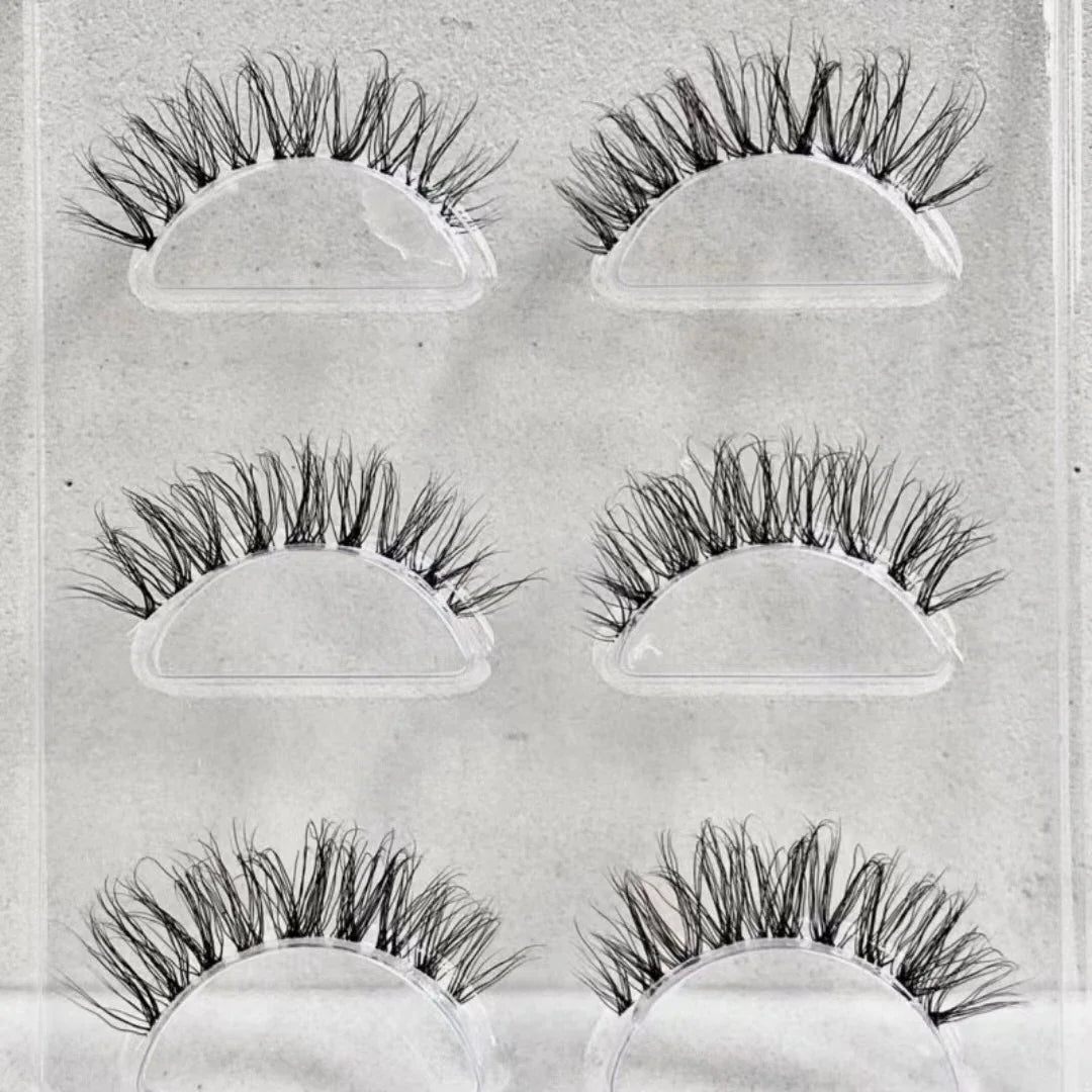 NEW 3Pairs 5d Mink Lashes 3D Mink Eyelashes Invisible Band Natural Black Mink False Eyelash Full Strip Cilios Posticos Reusable