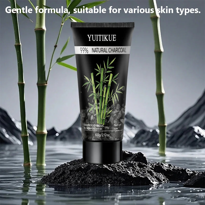 Bamboo Charcoal Blackhead Peel-Off Mask for Deep Cleansing Pore Refining Oil Control Facial Treatment