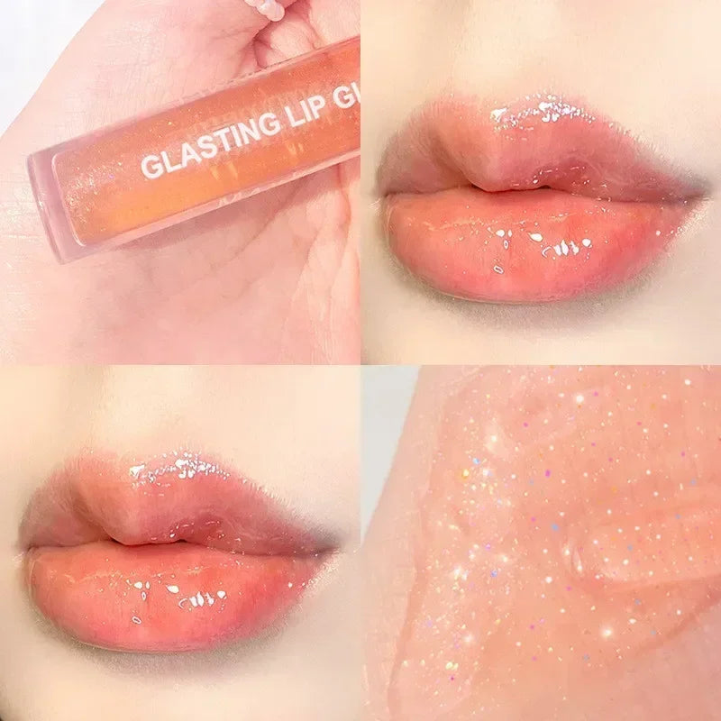 Mirror Water Lip Gloss Transparent Glass Lip Oil Waterproof Lasting Liquid Lipstick Moisturizing Plump Lip Glaze Lips Cosmetics