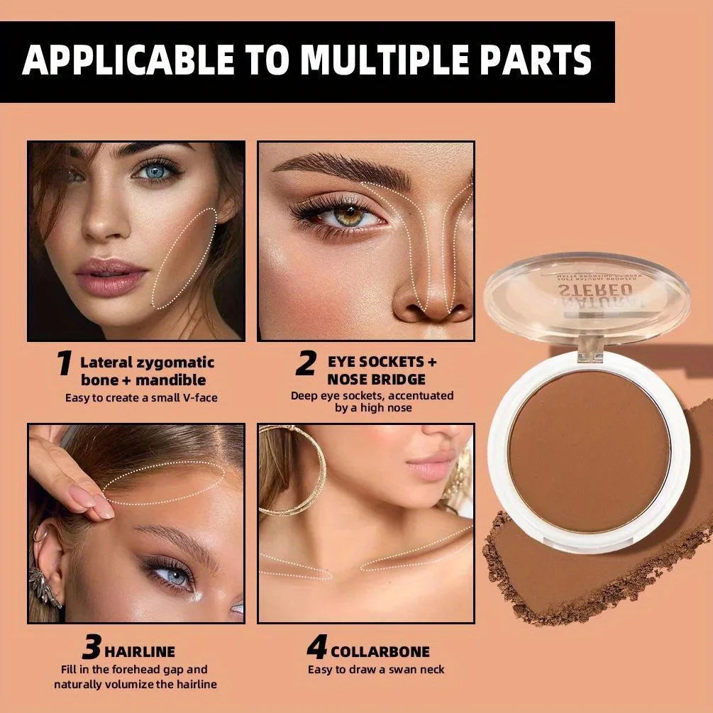 Matte Contouring Powder Nose Side Shadow Powder Face Highlighter Bronzers Contour Makeup Palette Illuminator Make-up Cosmetics