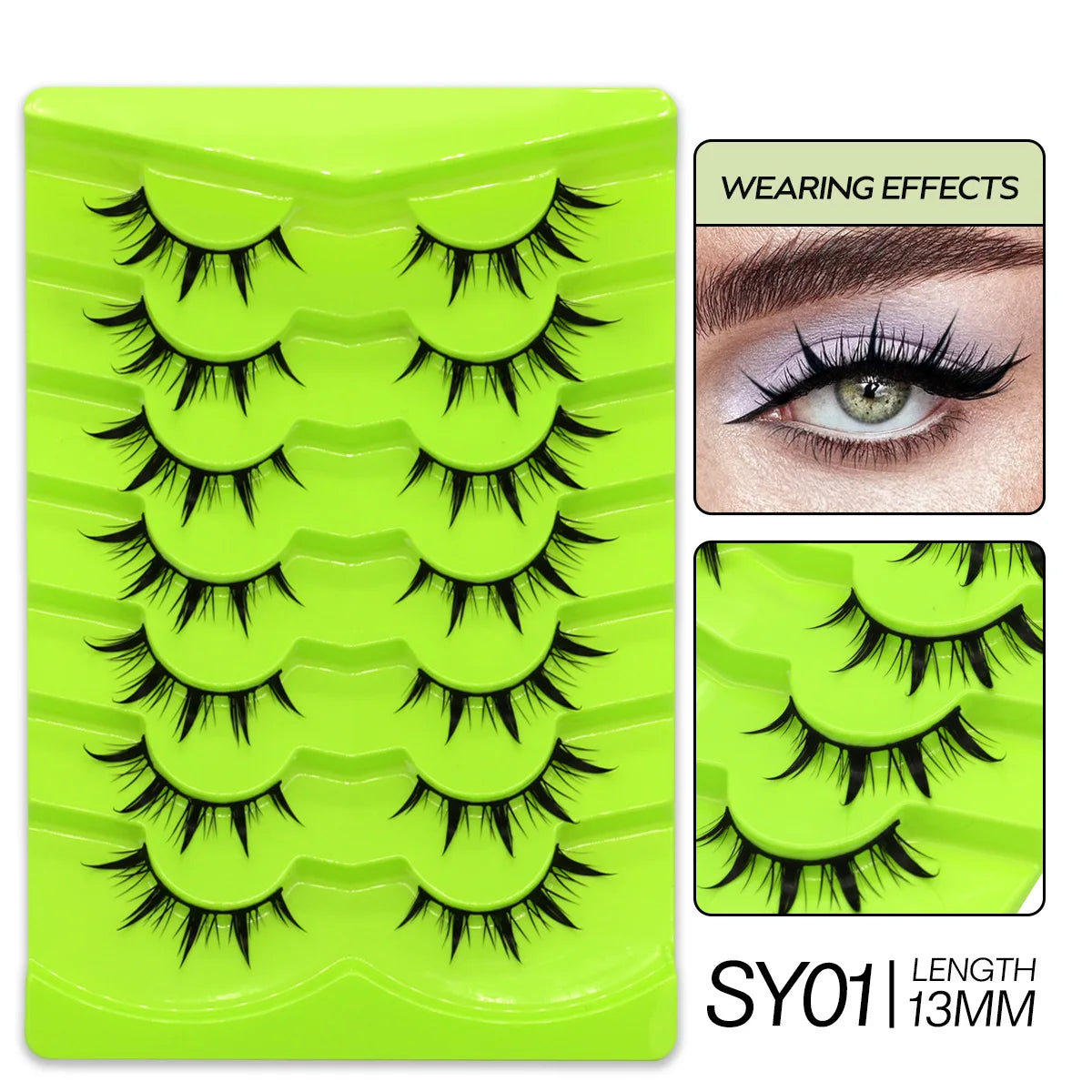 Veltrinay Manga Lashes Natural Look Anime False Eyelashes Individual Wispy Fake Lashes Korean Eyelashes Makeup