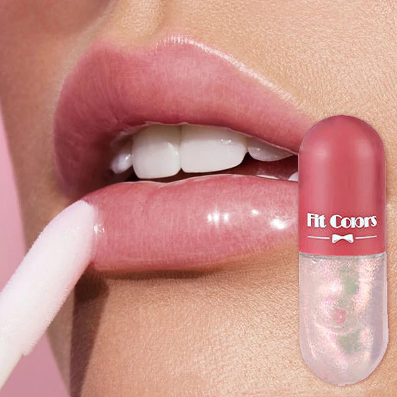Capsule Liquid Lip Blam Moisturizing Transparent Color Changing Lip Plumper Volumising Essence Oil Mirror Jelly Lipgloss Makeup