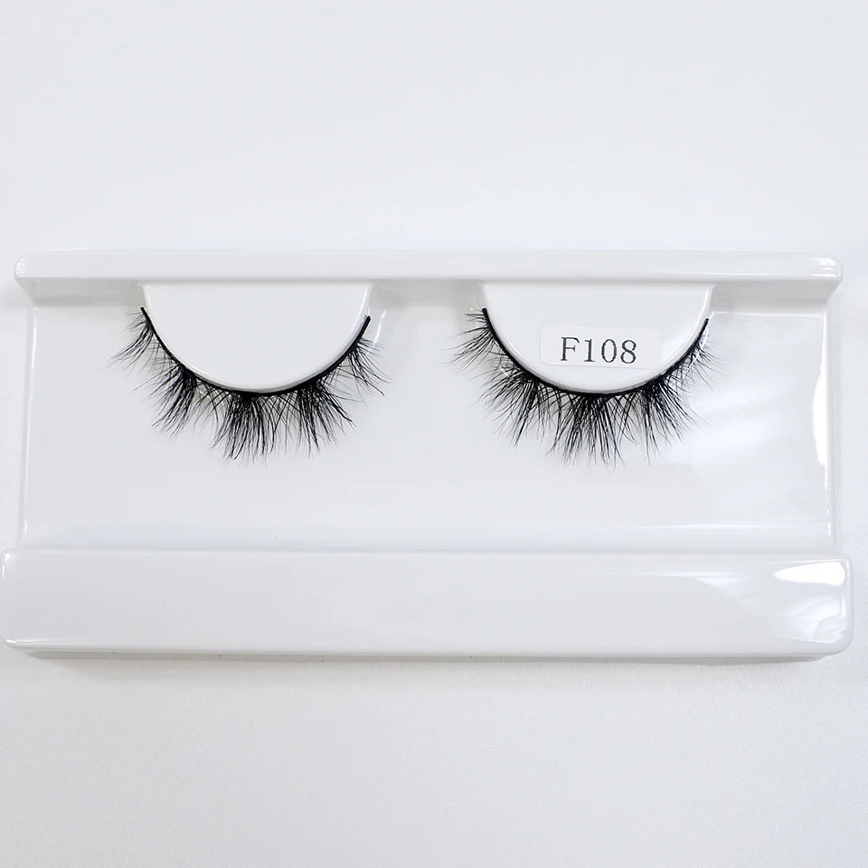 Natural Mink Lashes High Quality Fashion Classic Soft Full Strip Lashes Makeup 12mm Short Mink Eyelashes
