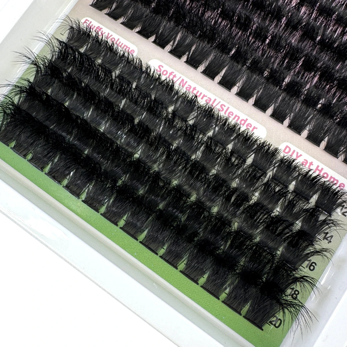 HBZGTLAD 15Rows Fluffy Cluster Lashes 100D-160D Natural Thick Eyelash Clusters D/CC/DD Individual Lashes DIY Eyelashes Extension