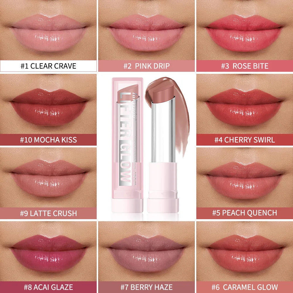 Lifter Glaze Oil Balm with Hyaluronic Acid and Hydrating Oil Blend Lip Balm with 24HRs of Smooth Moisturizing Shine Pink Makeup