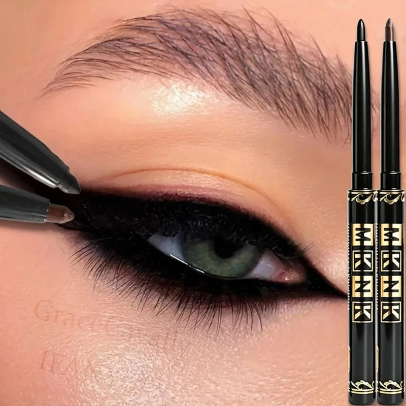 1-12Pcs Waterproof Black Eyeliner Gel Pencils Smudge-Proof Long-Lasting &Beginner-Friendly Smooth High Pigmented Punk Eye Makeup