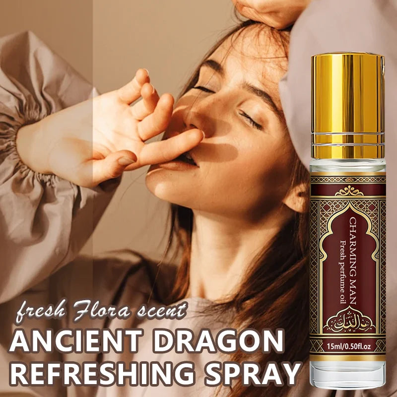 Lemonfay Charming Man Fresh Perfume Oil Roll-On Long Lasting Arabian Style Fragrance 15ml/0.50fl.oz for Dating Daily Use